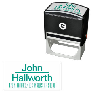 Stylish Name & Return Address Template Self-inking Stamp