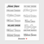 Stylish Name  Sticker<br><div class="desc">Stylish Name Sticker. More stickers available in my zazzle shop. 

https://www.zazzle.com/store/bohemianlifestyle</div>