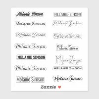 Stylish Name Sticker, Zazzle