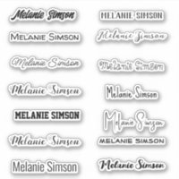 Stylish Name Sticker, Zazzle