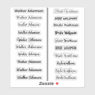 Stylish Name Stickers