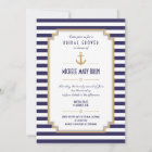 Stylish Nautical Bridal Shower Invitation