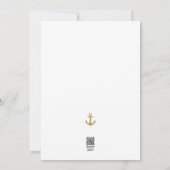 Stylish Nautical Bridal Shower Invitation (Back)