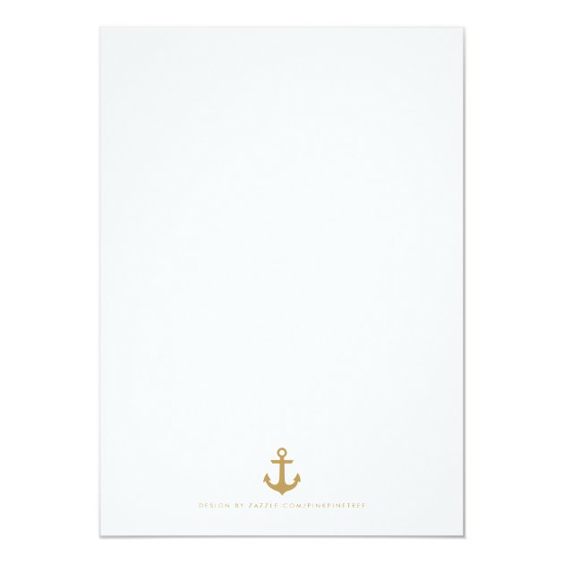 Stylish Nautical Bridal Shower Invitation