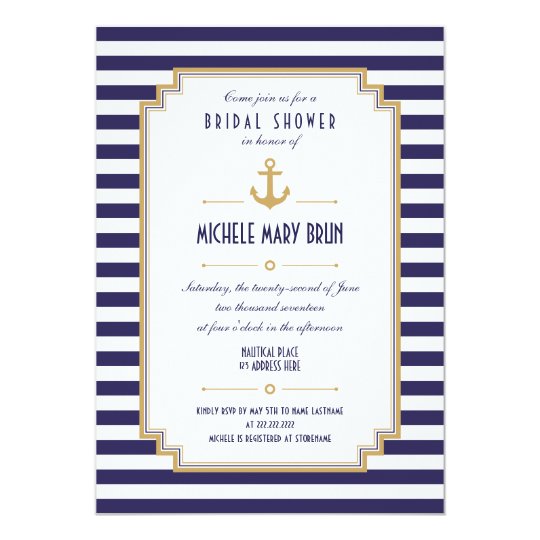 Nautical Wedding Shower Invitations 9