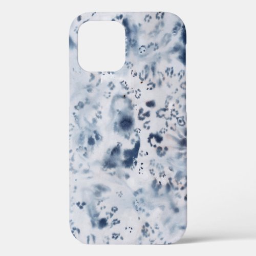 Stylish navy blue leopard iphone 12 cover unique