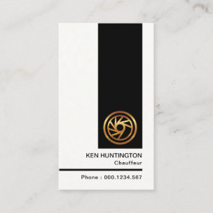 Stylish Neat Clean Modern Minimalist Chauffeur Business Card