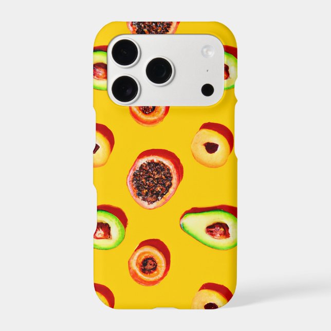 Stylish Neon Fruits Pattern Iphone Case (Back)
