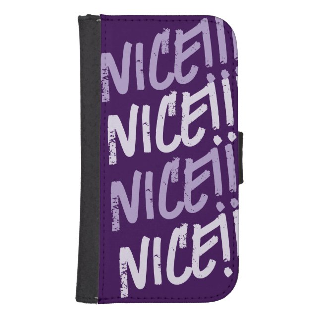 Stylish "NICE!!!!" Phone Wallet Case (Front)
