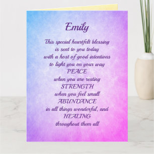 Stylish Nice Words Get Well Recovery Greeting Card