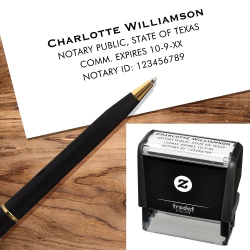 Stylish Notary Public Loan Signing Agent Self_inking Stamp