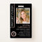 Stylish Notary Public Photo QR ID Black Rose Gold