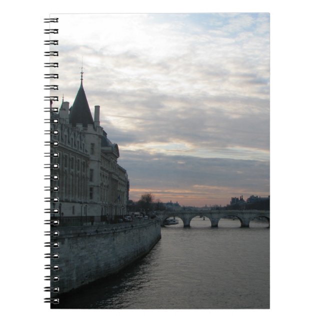 Stylish Notebook with beautiful sunset in Paris (Front)