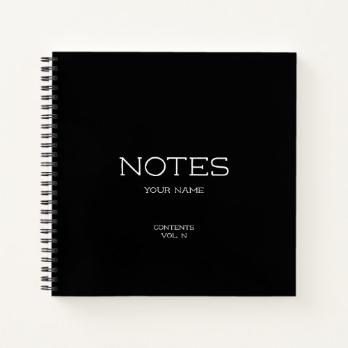 Stylish Notes Your Name with Contents Notebook