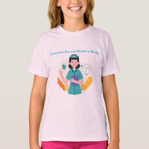 Stylish Nurse Empowerment Design T-Shirt