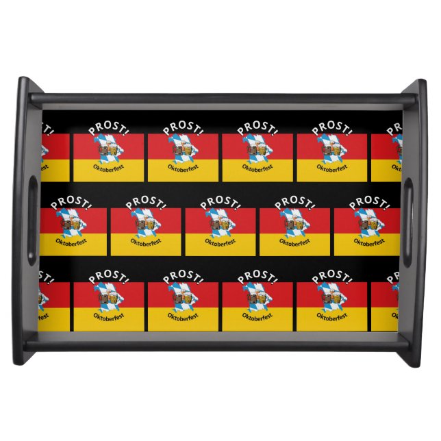 Stylish Oktoberfest German Flag Beer Serving Tray (Front)