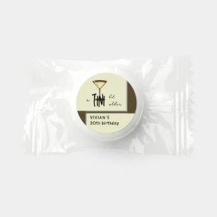 Stylish Olive Green Modern Birthday Life Saver® Mints