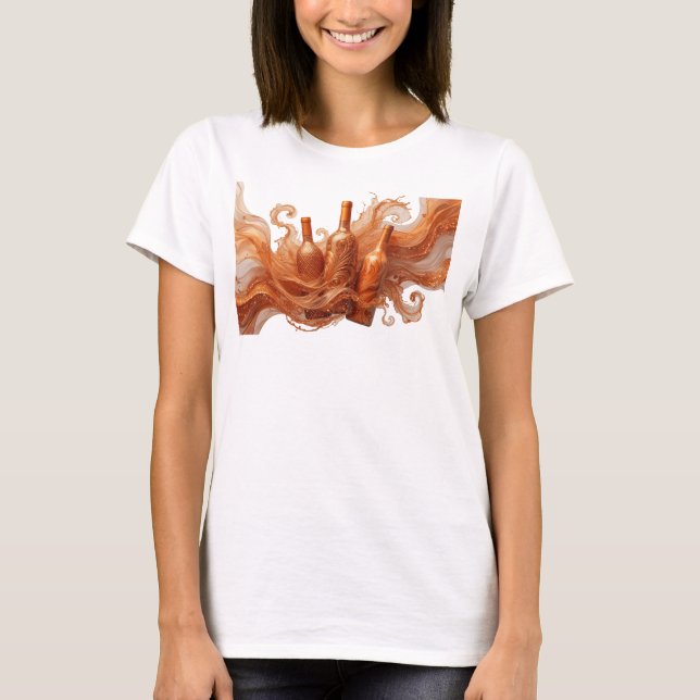 Stylish Orange ABSTRACT ART Statement Tee (Front)