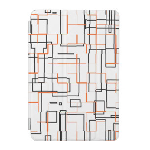 Stylish Orange Black Pattern   iPad Mini Cover