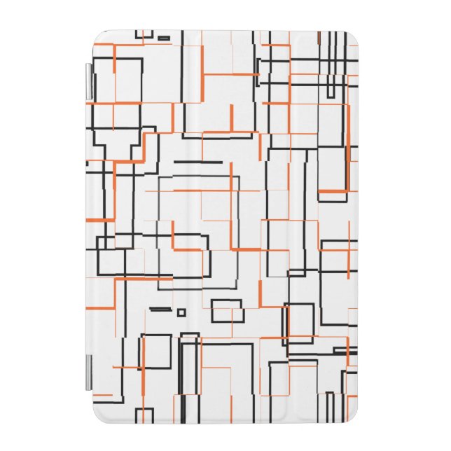 Stylish Orange Black Pattern   iPad Mini Cover (Front)
