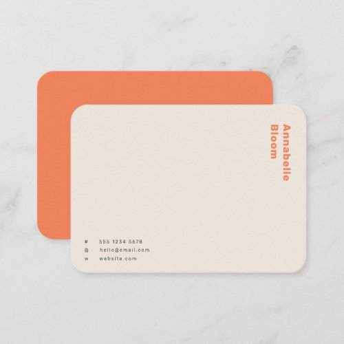 Stylish Orange Minimal Modern Trendy Note Card