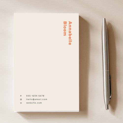 Stylish Orange Minimal Modern Trendy Post_it Notes