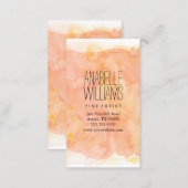 Stylish Orange Watercolor Business Card (Front/Back)