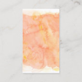 Stylish Orange Watercolor Business Card (Back)