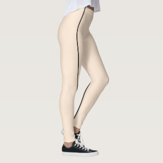 Stylish Orangy Monochrome Thin Lines Leggings