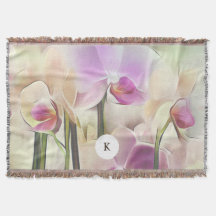 Stylish Orchids | Add Your Initial