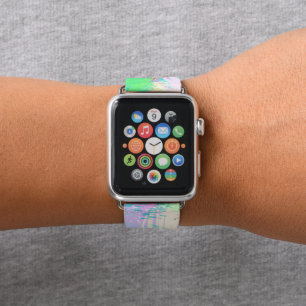 Stylish Pale Pastel Colours Abstract Art Apple Watch Band