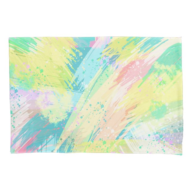 Stylish Pale Pastel Colours Abstract Art Pillow Case (Front)