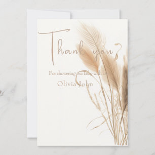 Stylish Pampas grass Baby shower  Invitation