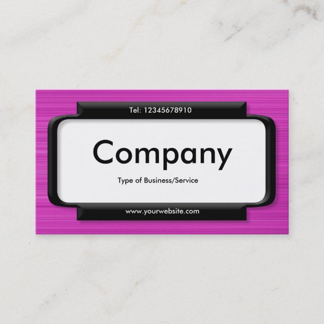 Stylish Panel - Brushed Magenta Texture Business Card (Front)