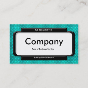 Stylish Panel - Cyan Fabric Texture Business Card