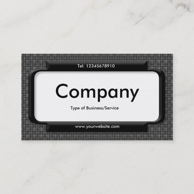 Stylish Panel - Gray Fabric Texture Business Card (Front)