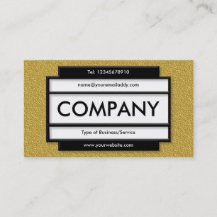 Stylish Panel II - Amber Embossed Texture Business Card