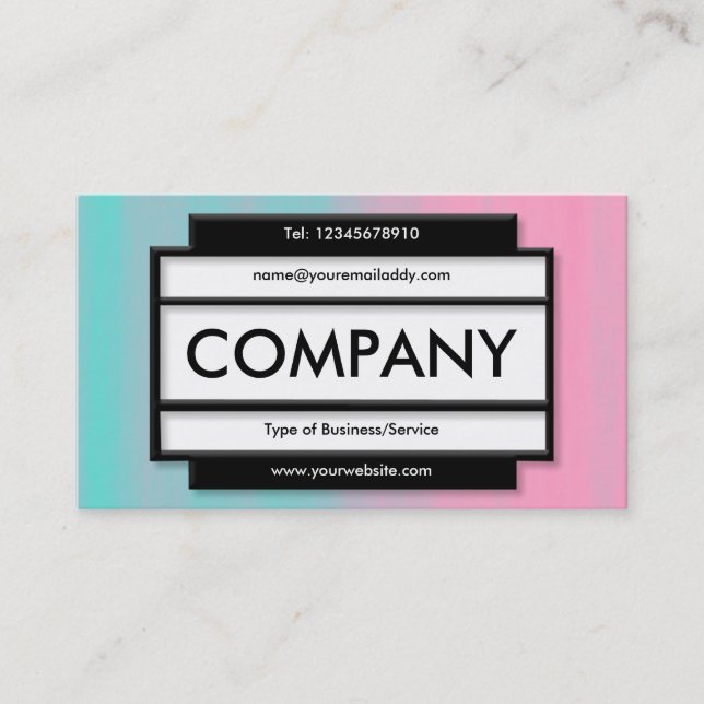 Stylish Panel II - Soap Sandwich Business Card (Front)