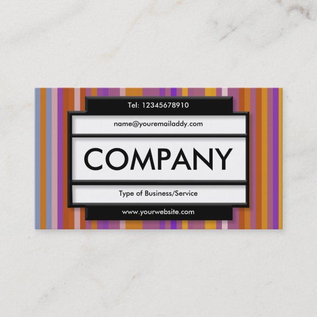Stylish Panel II - Stripes 03 Business Card (Front)