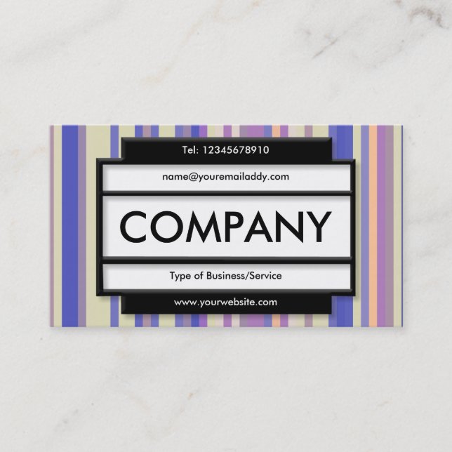 Stylish Panel II - Stripes 08 Business Card (Front)
