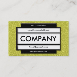 Stylish Panel II - Yellow Embossed Texture Business Card