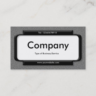 Stylish Panel - Mid Gray Embossed Texture Business Card