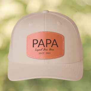 Stylish Papa Legend Icon Hero Since Leather Patch Hat