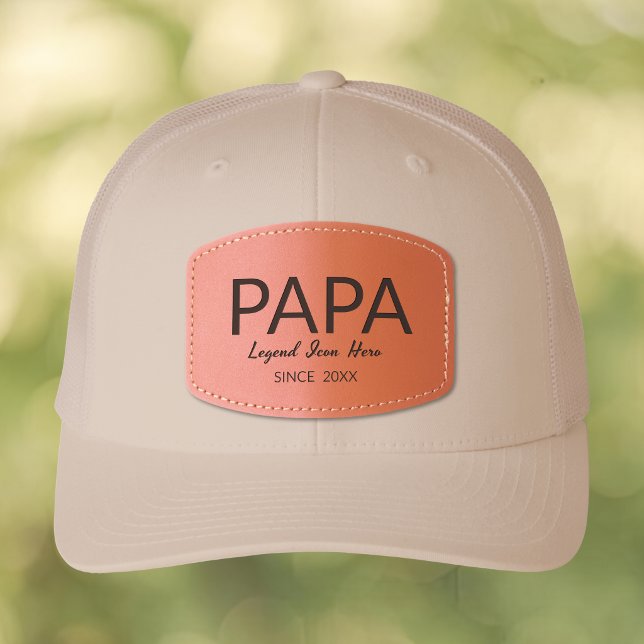 Stylish Papa Legend Icon Hero Since Leather Patch Hat (Stylish Papa Legend Icon Hero Since Leather Patch Hat
)