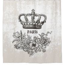 Stylish Paris Vintage Crown Flower Grunge Old Look