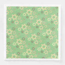 Stylish Passover Spring Green Stars of David