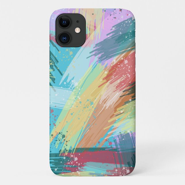Stylish Pastel Colours Abstract Art Case-Mate iPhone Case (Back)