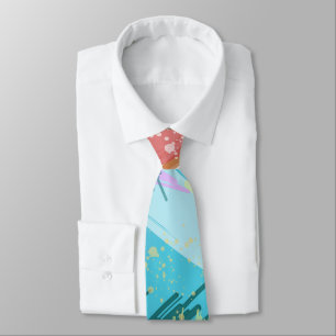 Stylish Pastel Colours Abstract Art Neck Tie