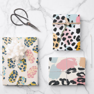 Stylish Pastel Leopard Spots Wrapping Paper Sheets