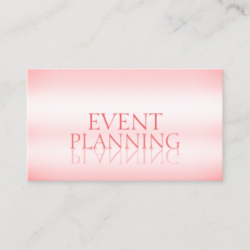 Stylish Pastel Pink Chic Mirror Font Professional Business Card
